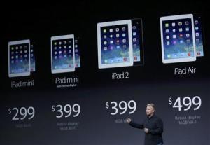 Philip W. Schiller, Senior Vice President of worldwide marketing at Apple Inc introduces the new iPads in San Francisco